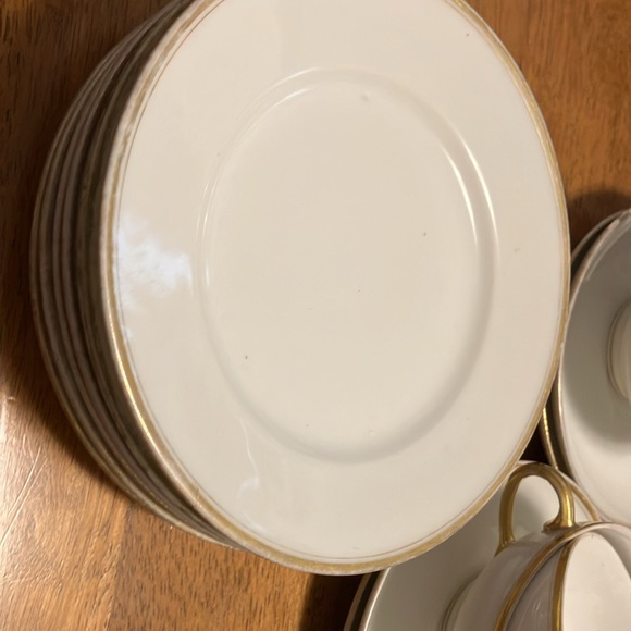 Limoge France , beautiful china edged in gold. Coffee/ dessert set for 4-6 , 30 - Picture 3 of 16